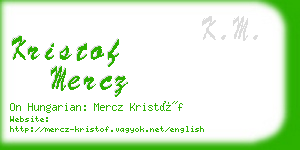 kristof mercz business card